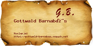 Gottwald Barnabás névjegykártya