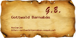 Gottwald Barnabás névjegykártya